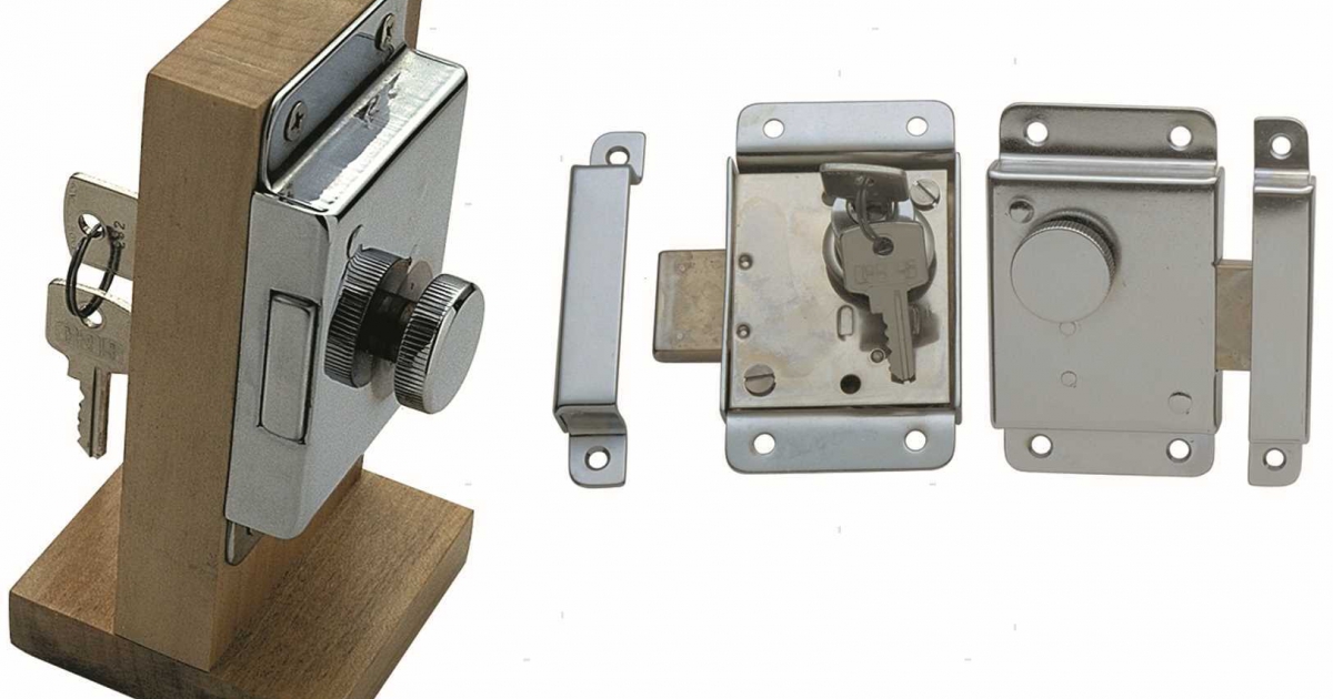 Serratura A Gancio Con Pomolo Bianco - Per Porte A Soffietto, Completa Di Chiave E Viti - Foto 4