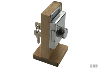 Serratura da applicare 2 mani con chiavi 3656b h25 in ottone cromato