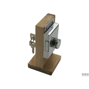 Serratura da applicare 2 mani con chiavi 3656b h25 in ottone cromato