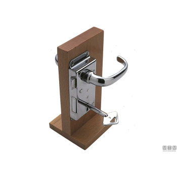 Serratura da applicare sinistra con chiavi 4062b in ottone cromato