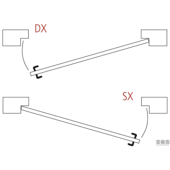 Serratura da incasso destra con chiavi 4021 in ottone cromato
