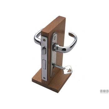 Serratura da incasso destra con chiavi 4021 in ottone cromato