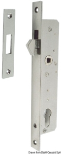 Serratura inox per porte scorrevoli 