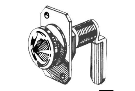 Serratura ottone nichelato 16 mm 