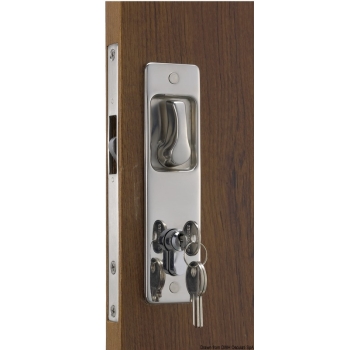 Serratura per porte scorrevoli con maniglie incassate, chiave YALE esterna, blocco interno-38.128.20