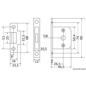 Serratura senza blocco 