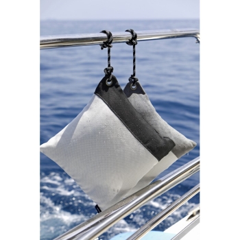 Set 2 cuscini grigio/bianco