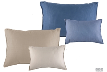Set 2 cuscini imperm. 40x60-30x40 blu 
