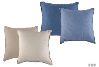 Set 2 cuscini imperm. 45x45 blu 