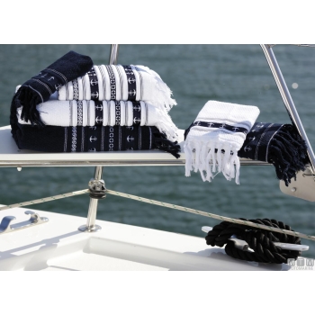 Set 3 asciugamani mb anchors blu 