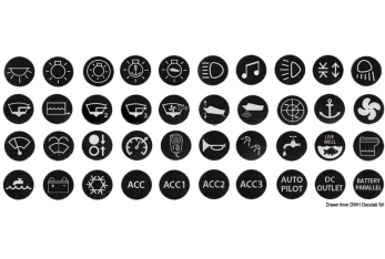Set 40 stickers per interruttori antivandalo 