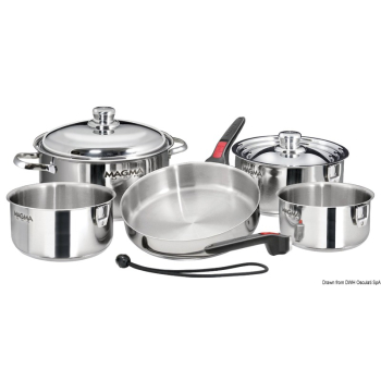 Set pentole impilabili inox 