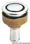 Sfiato ottone cromato 16 mm dritto 
