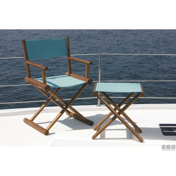 Sgabello mb teak blue navy