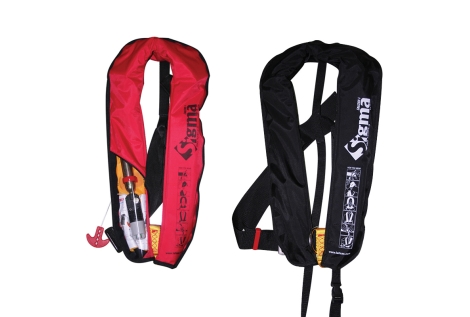 Sigma salvagente autogonfiabile,Manuale, 170N, ISO, Adulto, Rosso