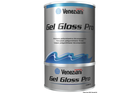 Smalto bicomponente Gel Gloss blu atlantide 0,75 l 