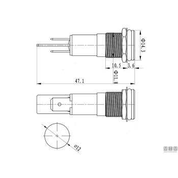 Spia led 12mm rosso<