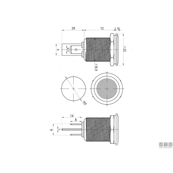 Spia led 19mm rosso