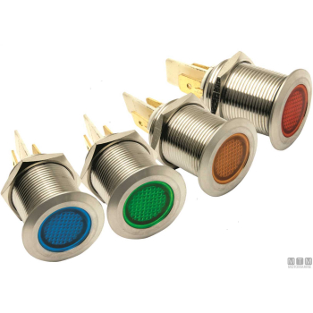 Spia led 19mm rosso 24v