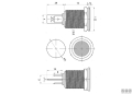 Spia pilot light 19mm blu 24v