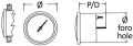 Spidometro Pitot 0-35 MPH nero/nera 