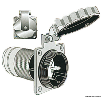 Spina 50A 125 250V con bloccaggio 