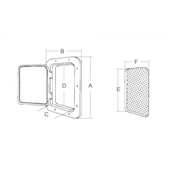 Sportello mm.600x350 c/serratura