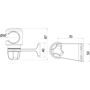 Staffa a parete per doccia Saturn  