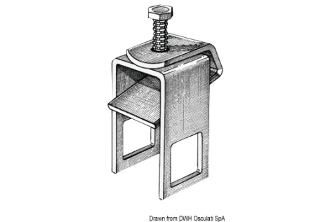 Staffa di fissaggio rullo 40 x 60 mm 
