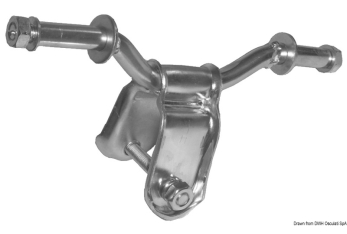 Staffa rullo laterale rialzata 30 mm 