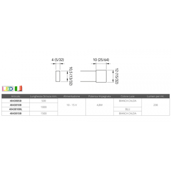 STRIP LED BIANCHE CM.50