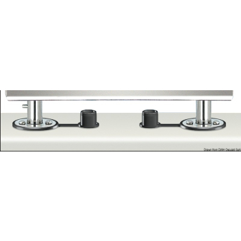 Supporto doppio per piani lavoro ad incasso 