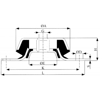 Supporto elastico inox Ø mm.62