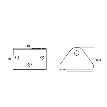 Supporto inox a squadra p.interno