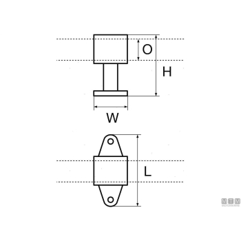 Supporto pass d22mm inox< 