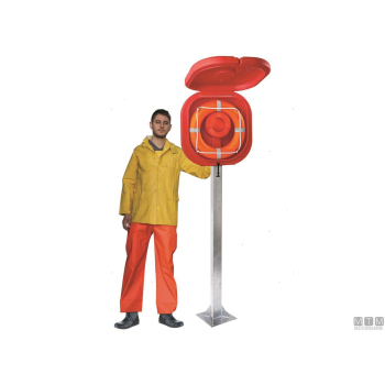 Supporto per contenitore salvagente anulare h200cm