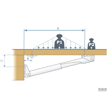 Supporto roca rakego l392mm 