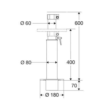 Supporto telescopico mm.400/600