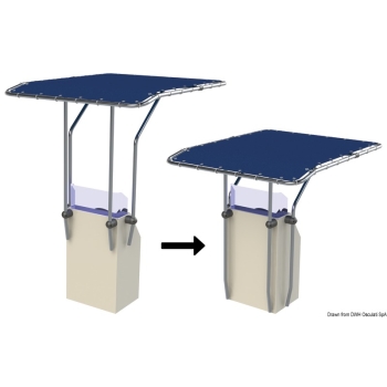 T-Top Alluminio retrattile 1,20 X 1,70 mt 