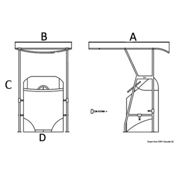 T-Top in acciaio inox  