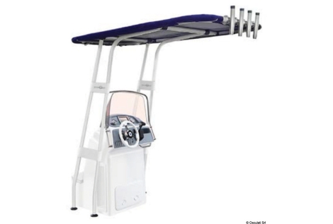 T-Top professionale 2000x1400 bianco con telo blu 