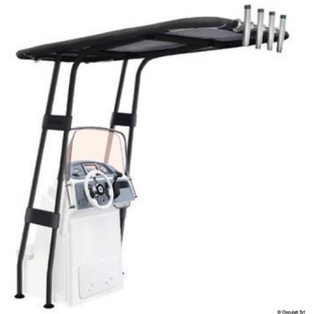 T-Top professionale 2000x1400 nero con telo nero 