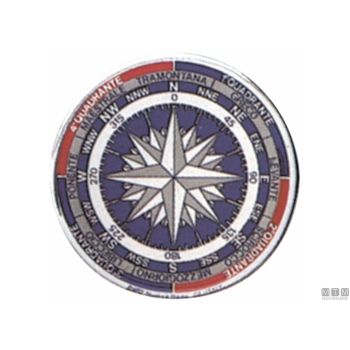 Tabella adesiva rosa venti argento 80mm 