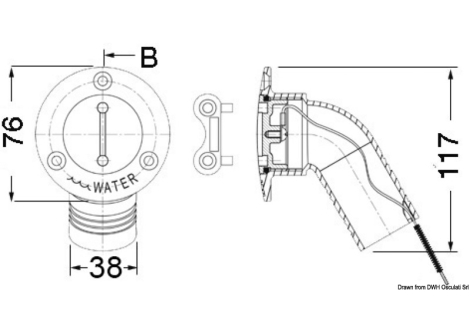 Tappo inox 30° Waste 38 mm 
