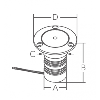 Tappo inox 316 water Ø mm.38
