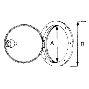 Tappo ispez. bianco Ø est.mm.315