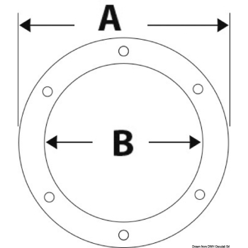 Tappo ispezione bianco 127 mm apertura facilitata 