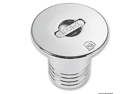 Tappo ottone cromato a filo Diesel 50 mm 