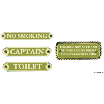 Targhetta bronzo CAPTAIN'S WORD IS LAW 