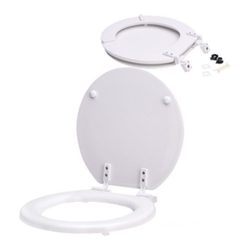 Tavoletta di Ricambio per WC Seaflo Legno Laccato Bianco